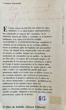 Cargar imagen en el visor de la galería, Moisés y la religión monoteísta y otros escritos sobre judaísmo y antisemitismo
